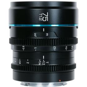 Sirui Nightwalker Series 75mm T1.2 S35 Manual Focus Cine Lens (X Mount Black)