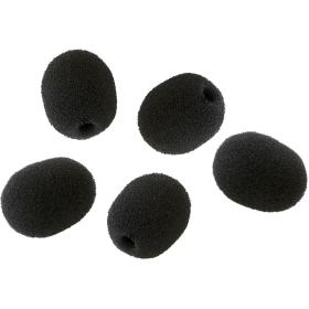 Radius Lavalier Mic Foam Windshields Black Pack Of 5