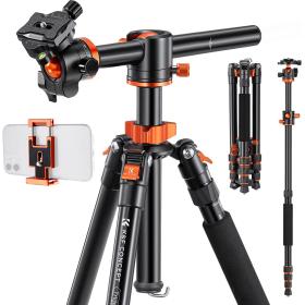 K&amp;F Concept K&amp;amp;F Trident-T Tripod w/ Tiltable Arm Spikes Tel.houder