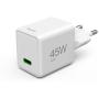 Hama Super-Mini-Charger PD/QC/Gan USB-C 45W White