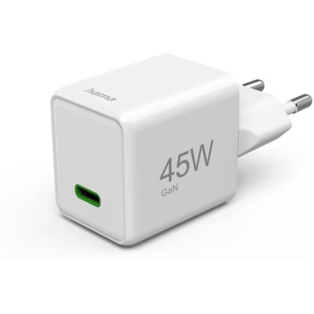 Hama Super-Mini-Charger PD/QC/Gan USB-C 45W White