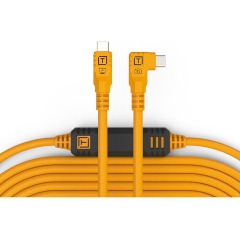 TetherTools TetherPro USB-C To USB-C 31Â€² (9.4m) Straight To Right Angl