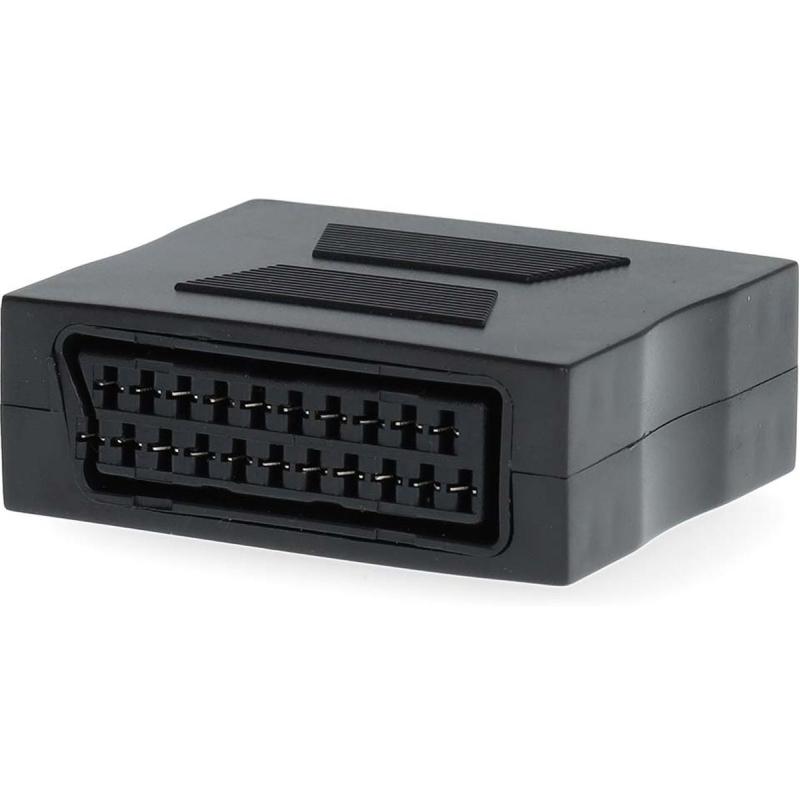 Nedis Scart-Adapter  Scart Female Nickled  Straight ABS Black 1 PCs Box