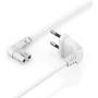 Hama Power Cord Aan Both Sides Angled Euro-Plug Double Groef/C7 5 M White