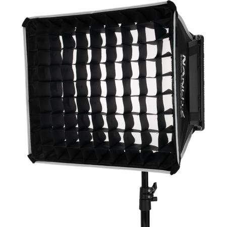 Nanlite Barndoor w/ Softbox And Eggcrate Grid (Mixpad II 27C)