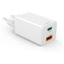 Hama Fast Charger 1X USB-C PD 1X USB-A QC Mini-Charger 45 W White