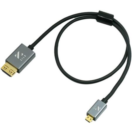 ZILR 4KP60 45CM/17.7 Micro Connector Hyper Thin High Speed HDMI Secure Cable