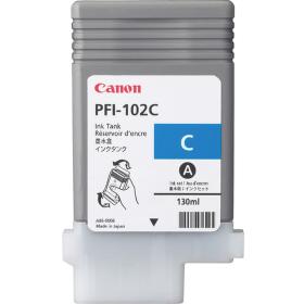 Canon PFI-102C Dye Ink Cartridge Cyan Standard Capacity 130