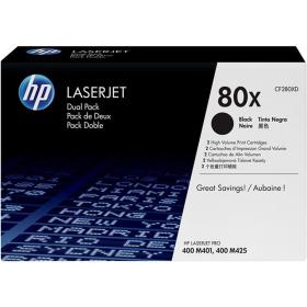 HP 80XD Cartridge Black HC 2-pack CF280XD