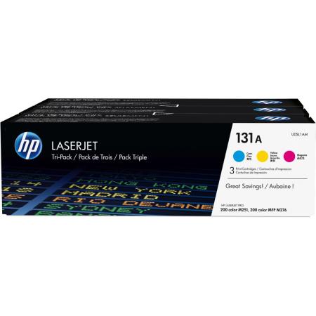 HP 131A Cartridge Cyan Magenta And Yellow SC3x3-pack U0SL1