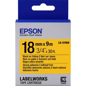 Epson LK-5YBW Label Cardridge Black Yellow 18MM/9M C53S65501