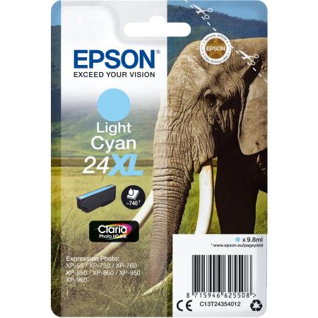 Epson 24XL Light Cyan High Capacity 9.8ml RF-AM Blister