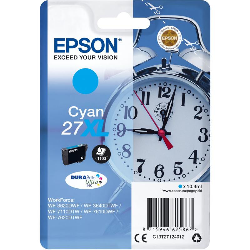 Epson 27XL Ink Cartridge Cyan High Capacity 10.4ml 1.100 PA