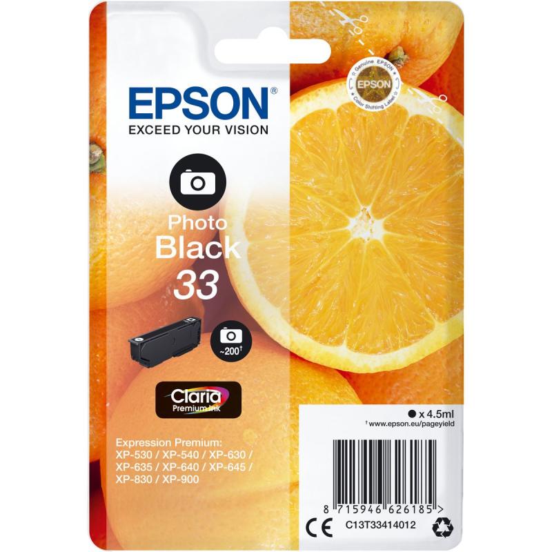 Epson 33 Oranges Black Photo Premium Claria