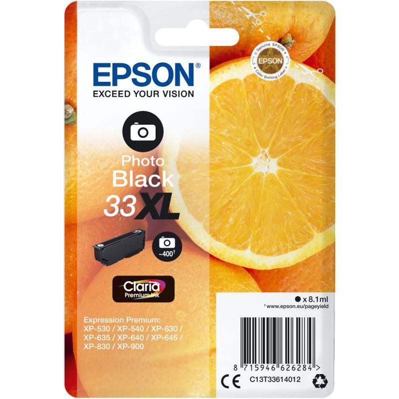 Epson 33XL Oranges Premium Black Photo Claria