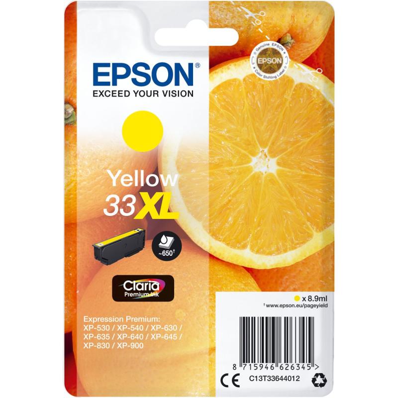 Epson 33XL Oranges Claria Premium Yellow XL