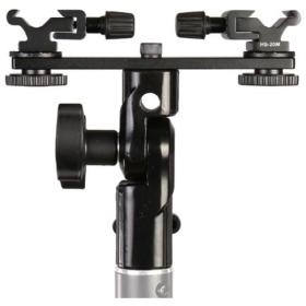 Falcon Eyes Twin Mount Tilting Bracket + 2 X Hot Shoe CLD