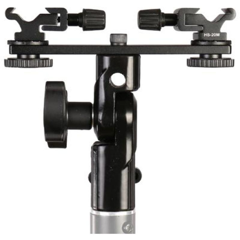 Falcon Eyes Twin Mount Tilting Bracket + 2 X Hot Shoe CLD