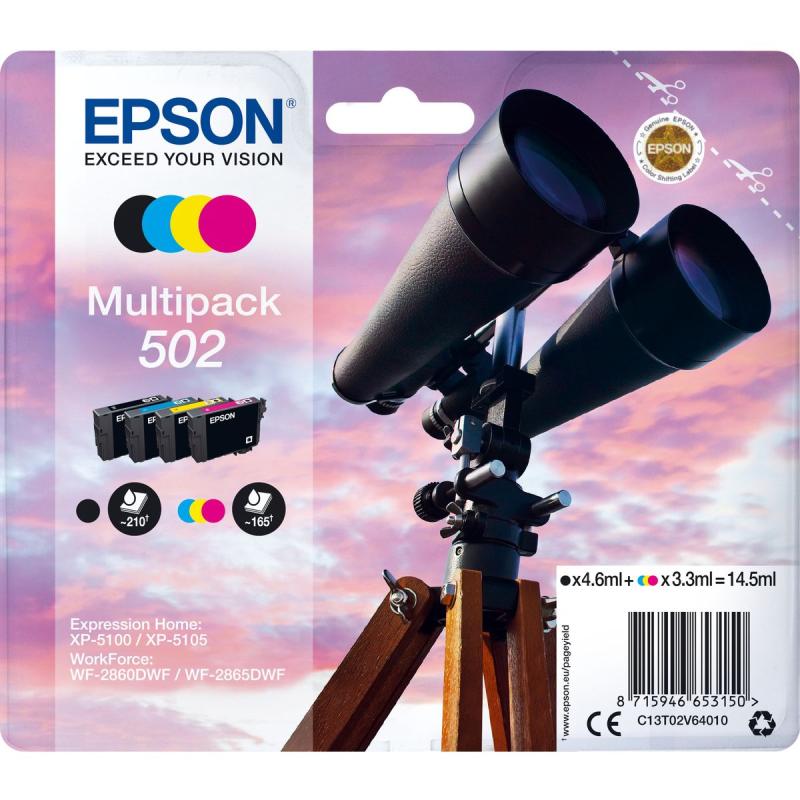 Epson Multipack 4-COLOURS 502 Sec C13T02V64020
