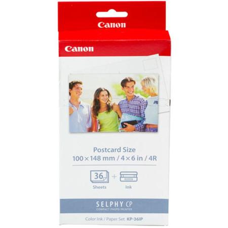 Canon KP-36IP Postcard-Size 10x15cm Ink/Paper-Set