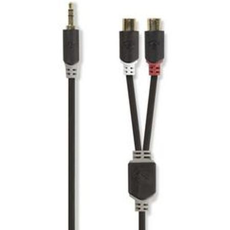 Nedis Stereo Audio Cable 3.5mm M - 2X RCA F 0.2m GY