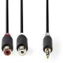 Nedis Stereo Audio Cable 3.5mm M - 2X RCA F 0.2m GY