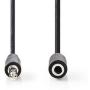 Nedis Stereo-Audiocbl w/ Vol.regeling 3.5mm M-3.5mm F 1m BK