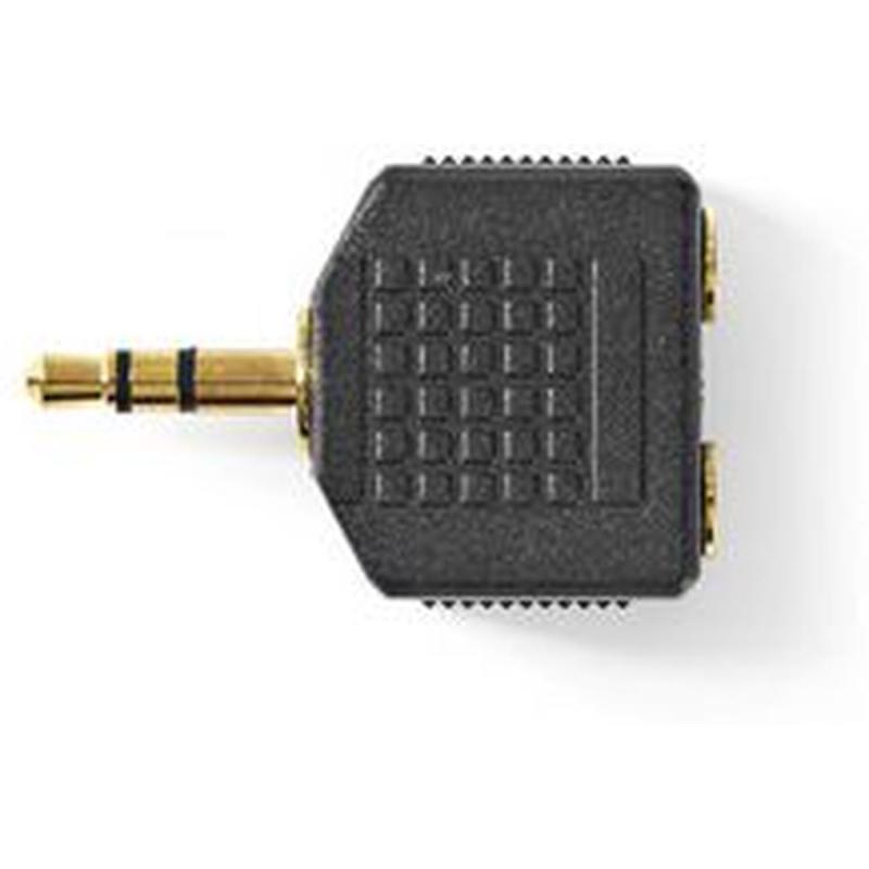 Nedis Stereo Audio Adapter 3.5mm M-2X 3.5mm F 10 Pieces BK