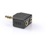 Nedis Stereo Audio Adapter 3.5mm M-2X 3.5mm F 10 Pieces BK