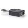 Nedis Stereo Audio Adapter 6.35mm M-2X 6.35mm F 10 Pieces BK