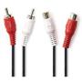 Nedis Stereo-Audio Cable 2X RCA M-2X RCA F 5.0m BK