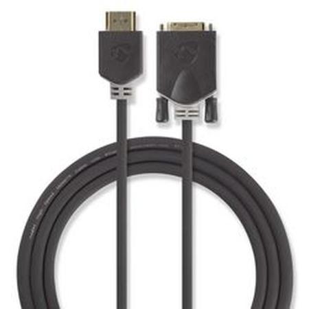 Nedis HDMI-DVI-Cable HDMI-Conn - DVI-D 24 + 1-PINS M 2m GY