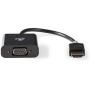 Nedis HDMI-VGA-CBL HDMI-Conn - VGA F + 3.5mm Outp 0.2m GY