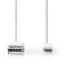 Nedis Data Cable Apple Lightning 8-PINS M-USB A M 1m WH