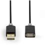 Nedis Cable USB 2.0 A M - A F 2.0m GY