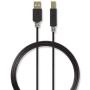 Nedis Cable USB 2.0 A M - B M 3.0m GY