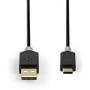 Nedis Cable USB 2.0 Type-C M - A M 1.0m GY