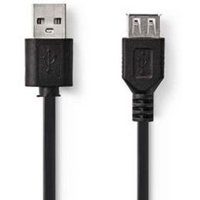 Nedis USB 2.0-CABLE A M-A F 2.0m BK