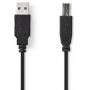 Nedis USB 2.0-CABLE A M-B M 2.0m BK