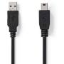 Nedis USB 2.0-CABLE A M-Mini 5-PINS M 2.0m BK