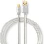 Nedis Cable USB 2.0 Type-C M - A M 1.0m Aluminium