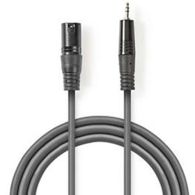 Nedis XLR-Audio Cable XLR 3-PINS M-3.5mm M 3.0m Grey