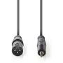 Nedis XLR-Audio Cable XLR 3-PINS M-3.5mm M 3.0m Grey