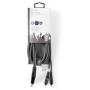 Nedis Stereo Audio Cable 3.5mm M-2X RCA M 3.0m Grey