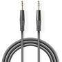 Nedis Balanced Audio Cable 6.35mm M-6.35mm M 1.5m Grey