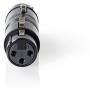 Nedis XLR-Coupling XLR 3-PINS F-XLR 3-PINS F BK