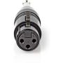 Nedis XLR-Adapter Mono XLR 3-PINS F-6.35mm M BK