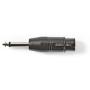 Nedis XLR-Adapter Mono XLR 3-PINS F-6.35mm M BK