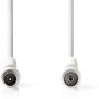 Nedis Coaxial Cable 100dB IEC (Coax) M-IEC (Coax) F 2.0m WH