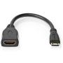 Nedis High Speed HDMI-CBL HDMI-Mini-Conn-HDMI F 0.2m BK